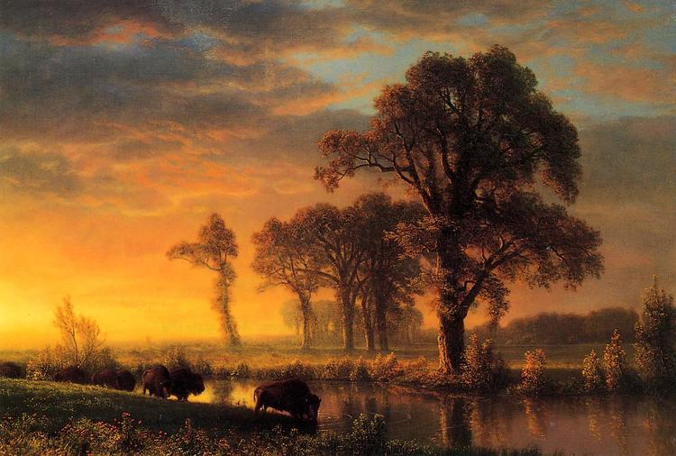 Albert Bierstadt Oil Painting Western Kansas - Click Image to Close